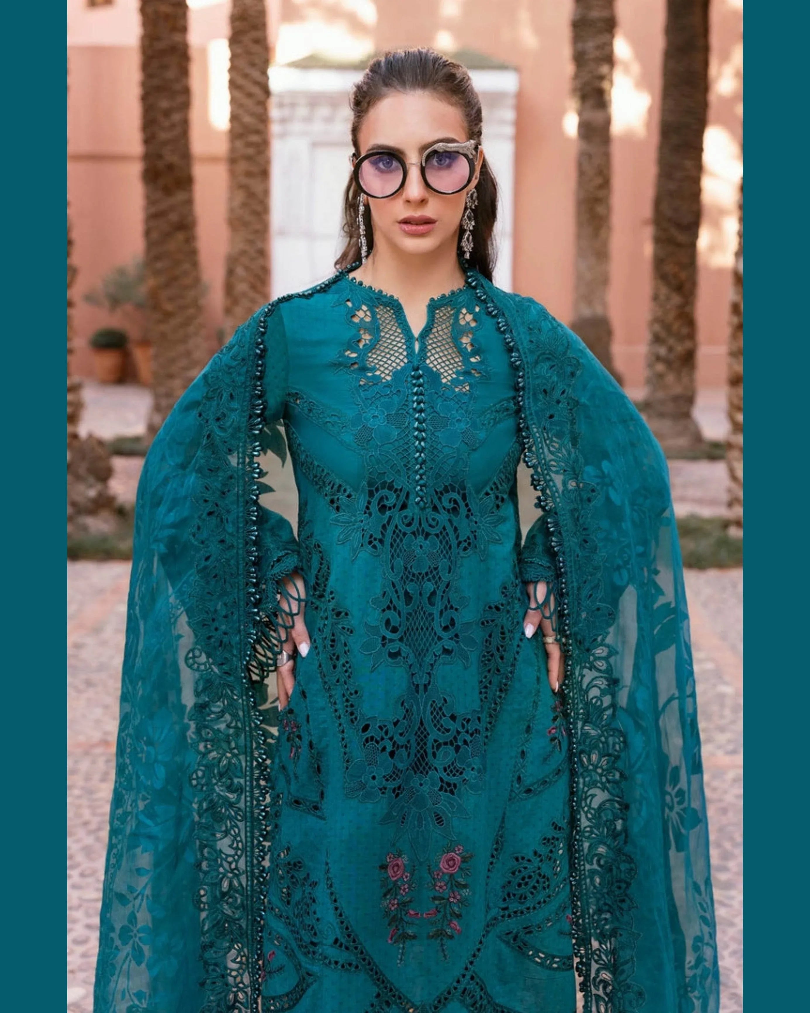 MARIA.B LAWN UNSTITCHED EMB 3PC - City Cloth House