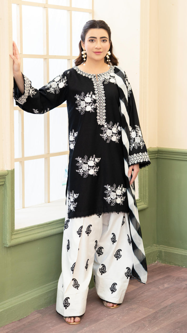 NUREH LAWN PREMIUM UNSTITCHED EMB 3PC