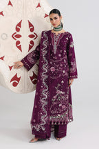 QALAMKAR LAWN LUXURY UNSTITCHED TRESA EMB 3PC