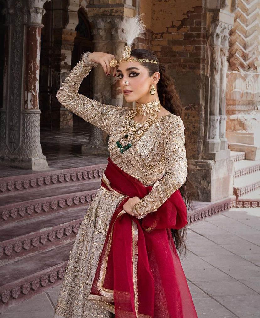 MNR KHARADI ZARI UNSTITCHED EMB SUIT - City Cloth House