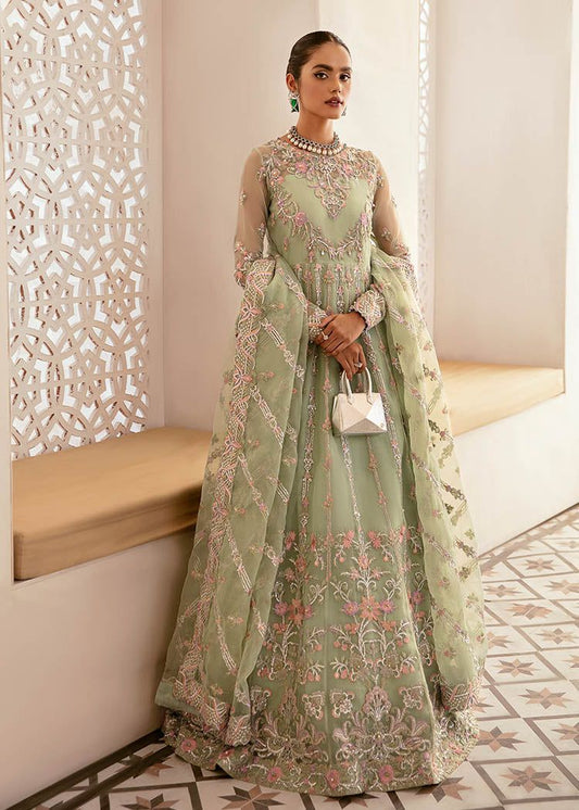 KANWAL MALIK ORGANZA UNSTITCHED EMB MAXI