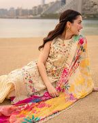 FAIZA SAQLAIN LAWN LUXURY UNSTITCHED MERJEM EMB 3PC