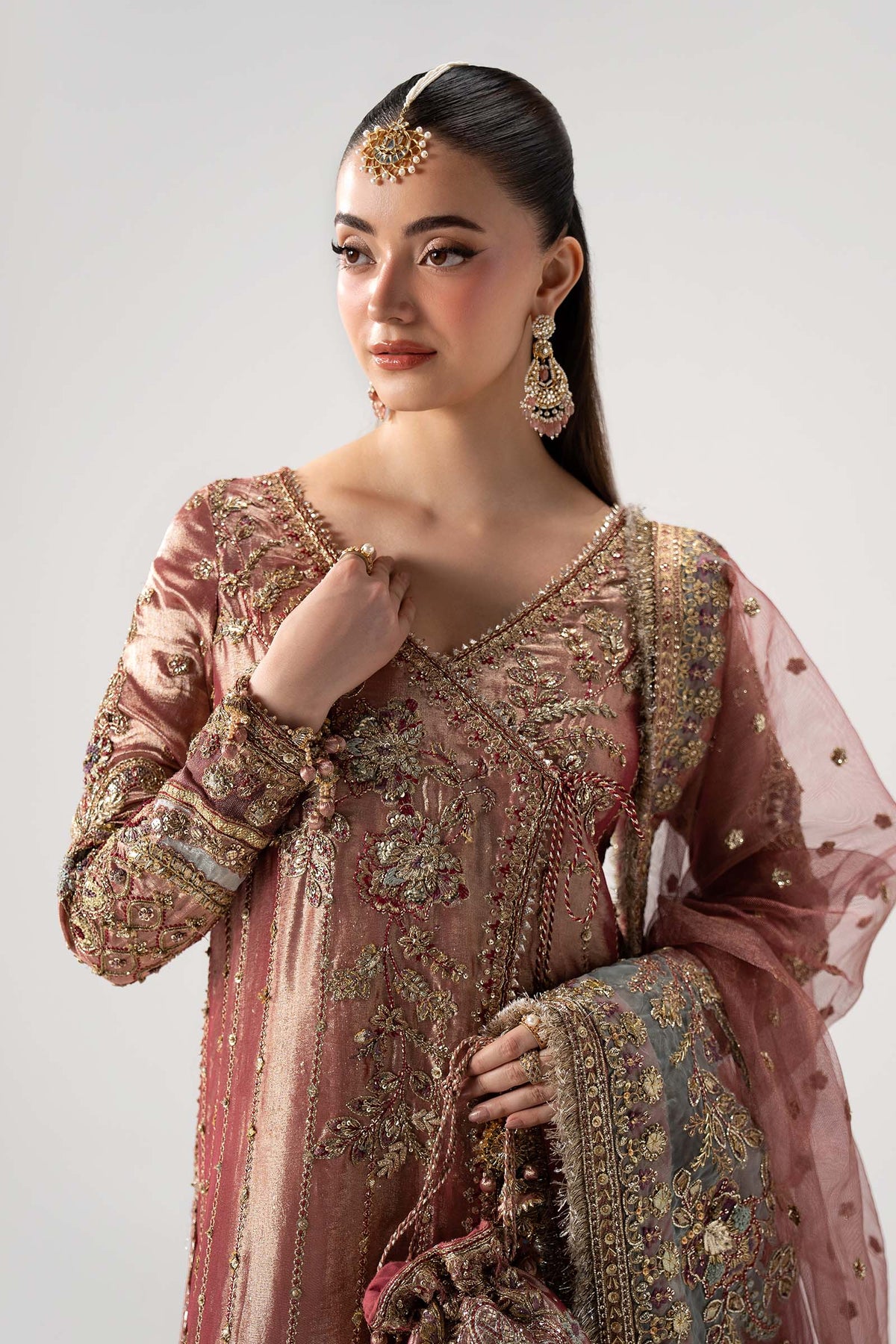 MARIA.B TISSUE NET UNSTITCHED EMB SUIT