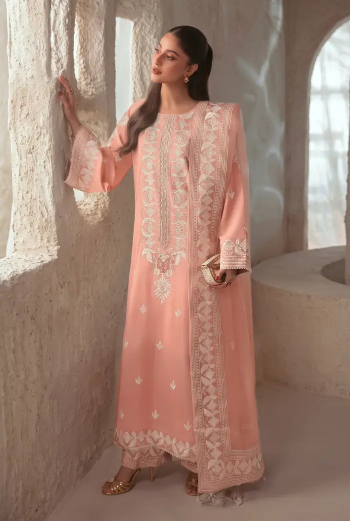 Pastel | Emb Unstitched Dhanak 3pc