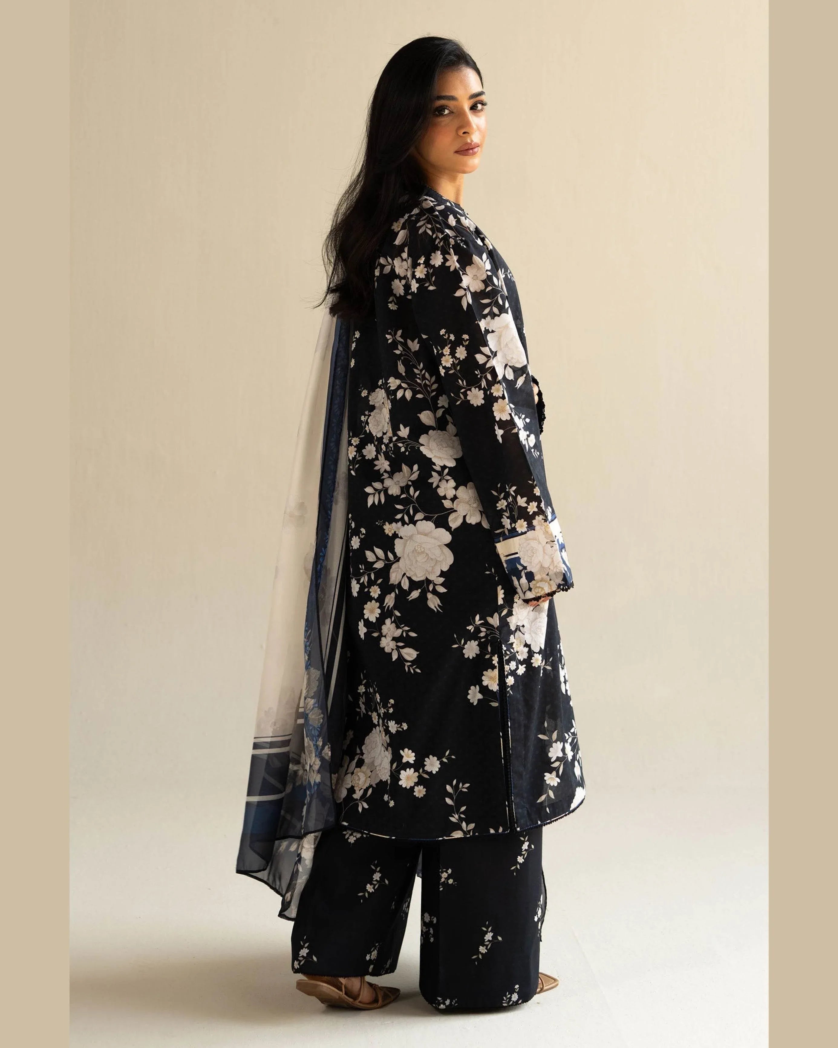 COCO LAWN PRINTED UNSTICH 3PC - City Cloth House