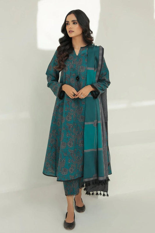 BAROQUE DHANAK PRINTED UNSTICHED 3PC