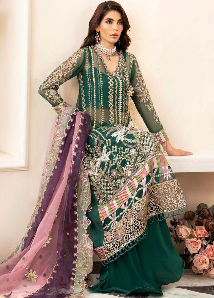 ELAF ORGANZA UNSTITCHED EMB SUIT
