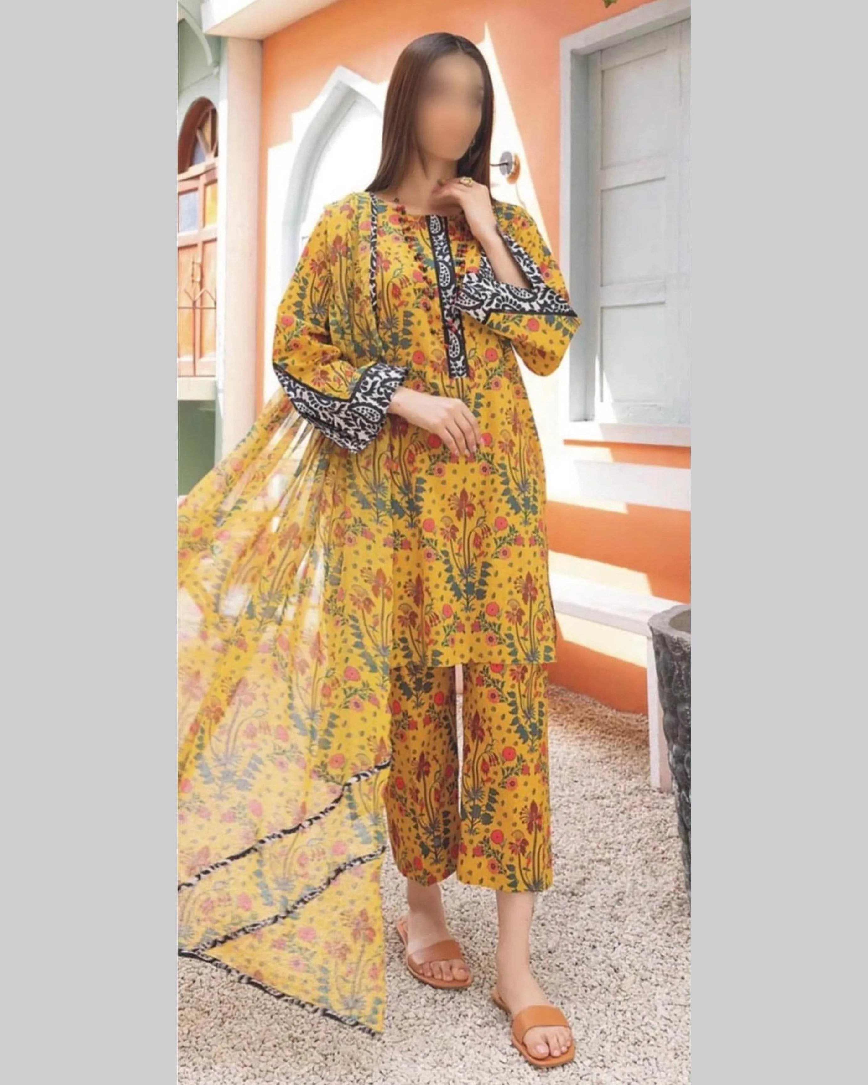 CHARIZMA LAWN PRINTED UNSTICH 3PC - City Cloth House