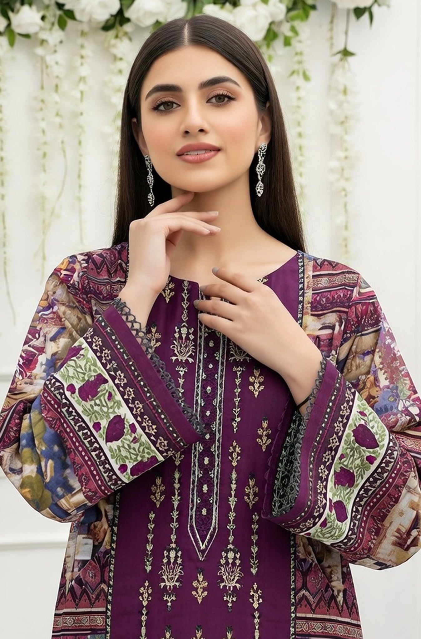 MIRAAL LAWN PRINTED UNSTICH VOL-2 3PC