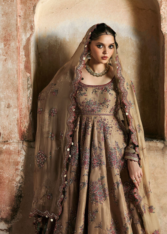 HUSSAIN REHAR ORGANZA UNSTITCHED EMB MAHVASH MAXI