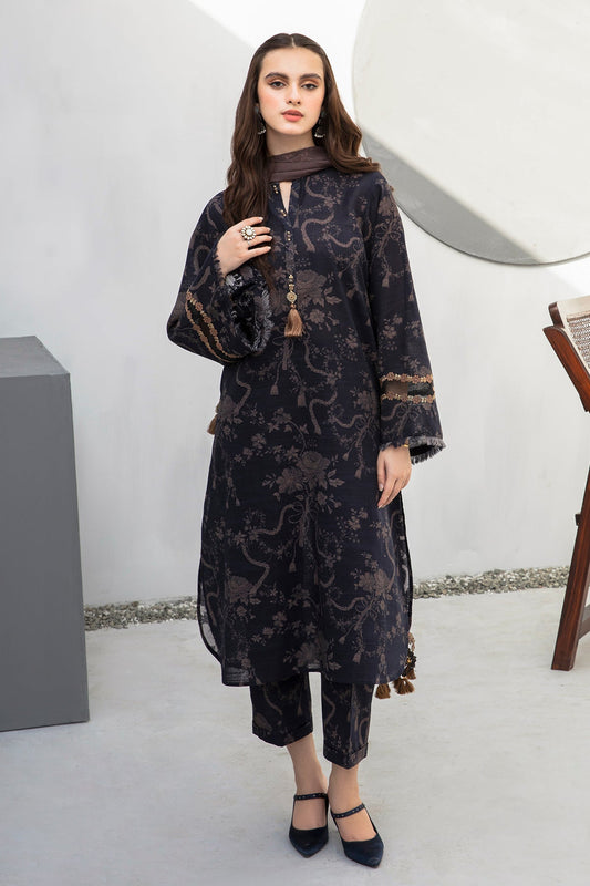 BAROQUE DHANAK PRINTED UNSTICHED 3PC
