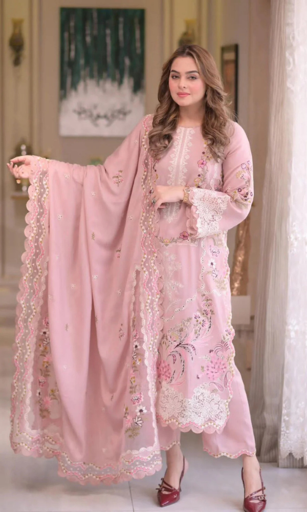 Gulroo | Emb Unstitched Dhanak 3pc