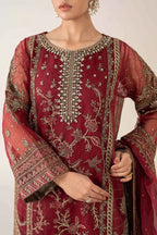 MARIA.B ORGANZA UNSTITCHED EMB SF-08 SUIT - City Cloth House