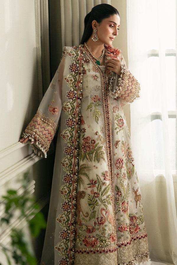 ELAN ORGANZA UNSTITCHED EMB SUIT BOTANICAL BLISS (EC-24-02) - City Cloth House