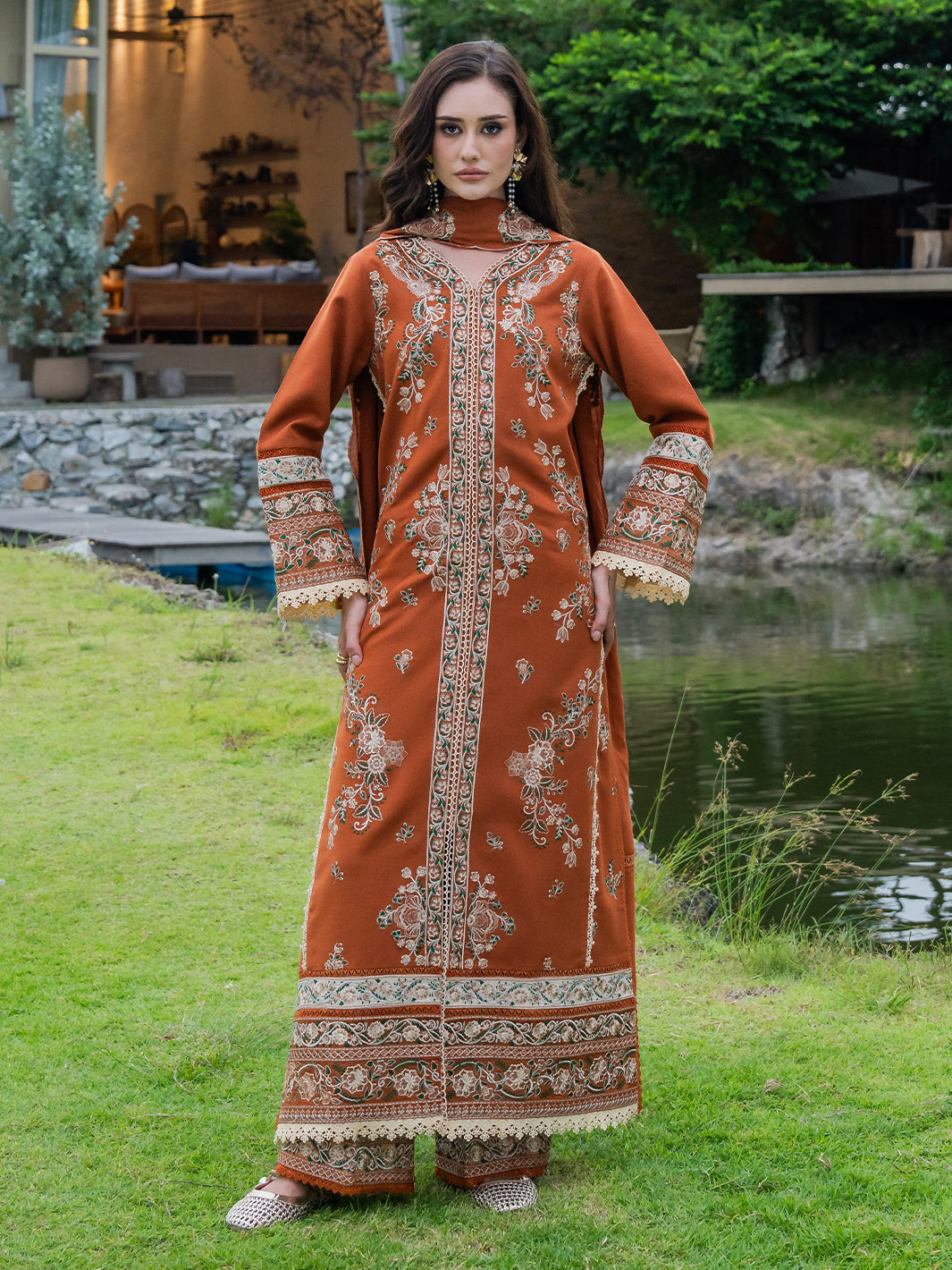 Amber | Emb Unstitched Dhanak 3pc