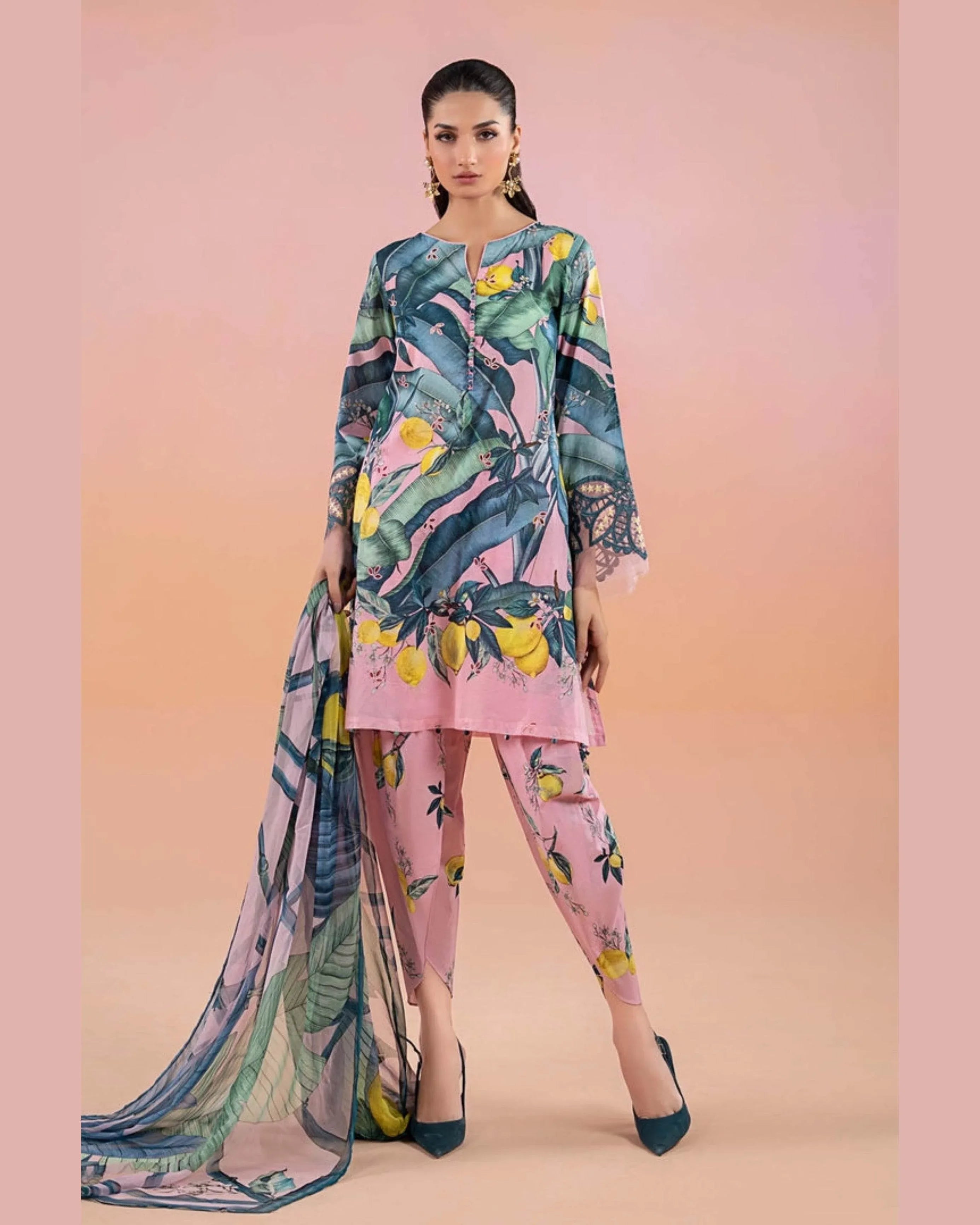 MARIA.B LAWN LUXURY UNSTICH PRINTED 3PC - City Cloth House