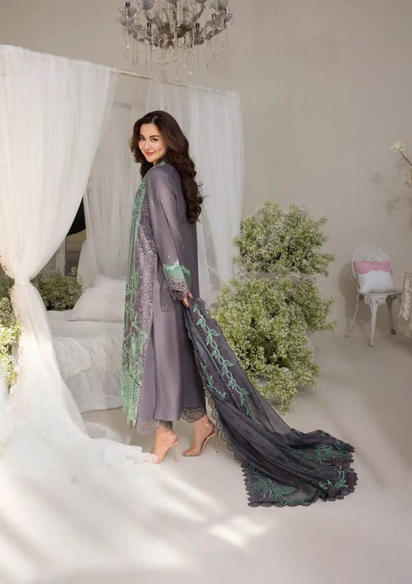 SOBIA NAZIR LAWN UNSTITCHED EMB 3PC 25’ (3-B) - City Cloth House