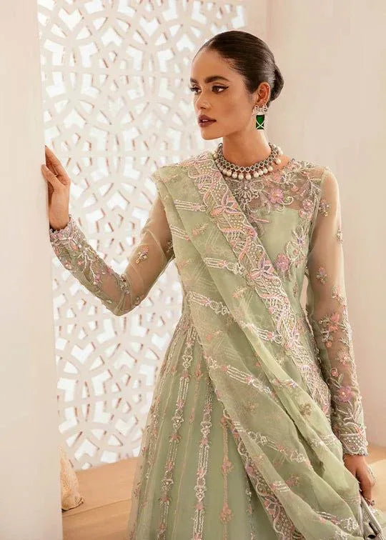 KANWAL MALIK ORGANZA UNSTITCHED EMB MAXI - City Cloth House