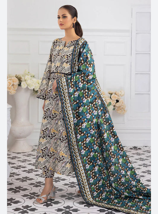 NISHAT KHADDAR UNSTITCHED PRINTED 3PC