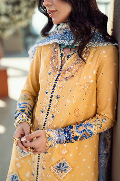 QALAMKAR LAWN UNSTITCHED EMB 3PC - City Cloth House