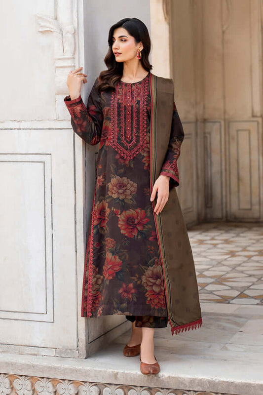 BAROQUE KHADDAR UNSTICH PRINTED 3PC