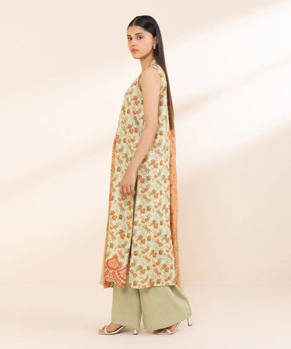 SAPPHIRE DHANAK PRINTED UNSTICHED 3PC
