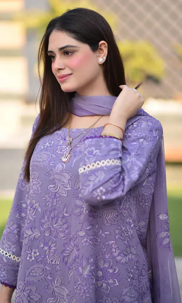 ZARA SHAHJAHAN LAWN LUXURY UNSTITCHED EMB 3PC - City Cloth House