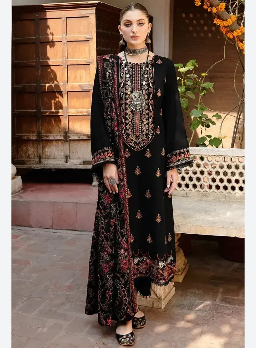 BAREEZE DHANAK UNSTITCHED EMB 3PC - City Cloth House