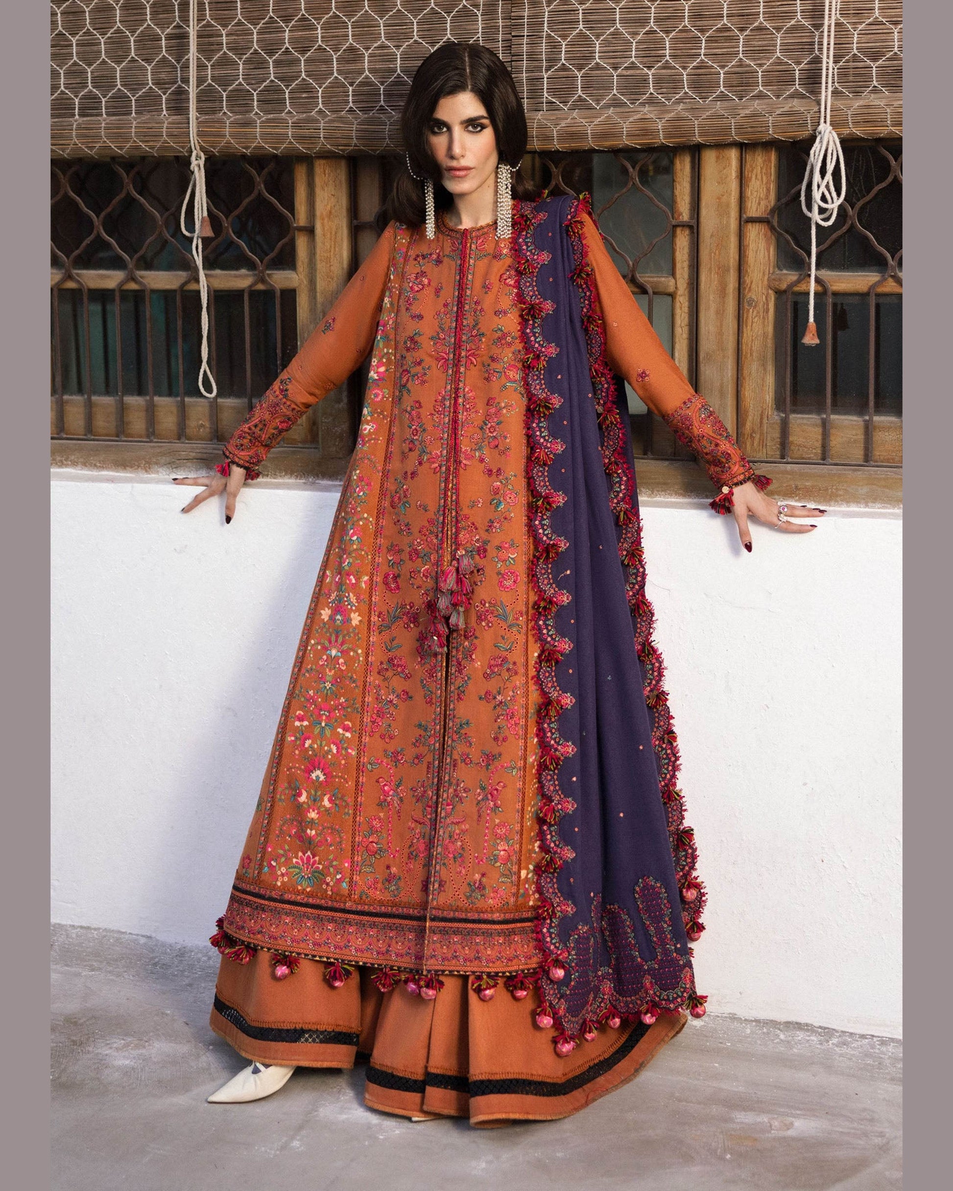 HUSSNAIN REHAR LAWN UNSTITCHED EMB 3PC - City Cloth House