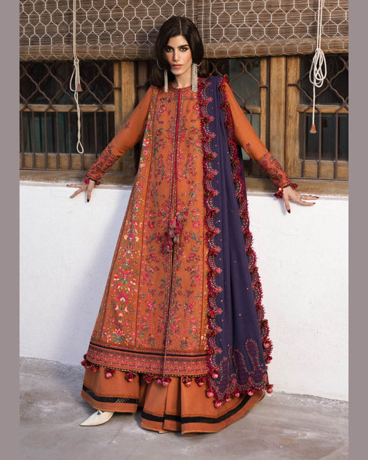 HUSSNAIN REHAR LAWN UNSTITCHED EMB 3PC - City Cloth House