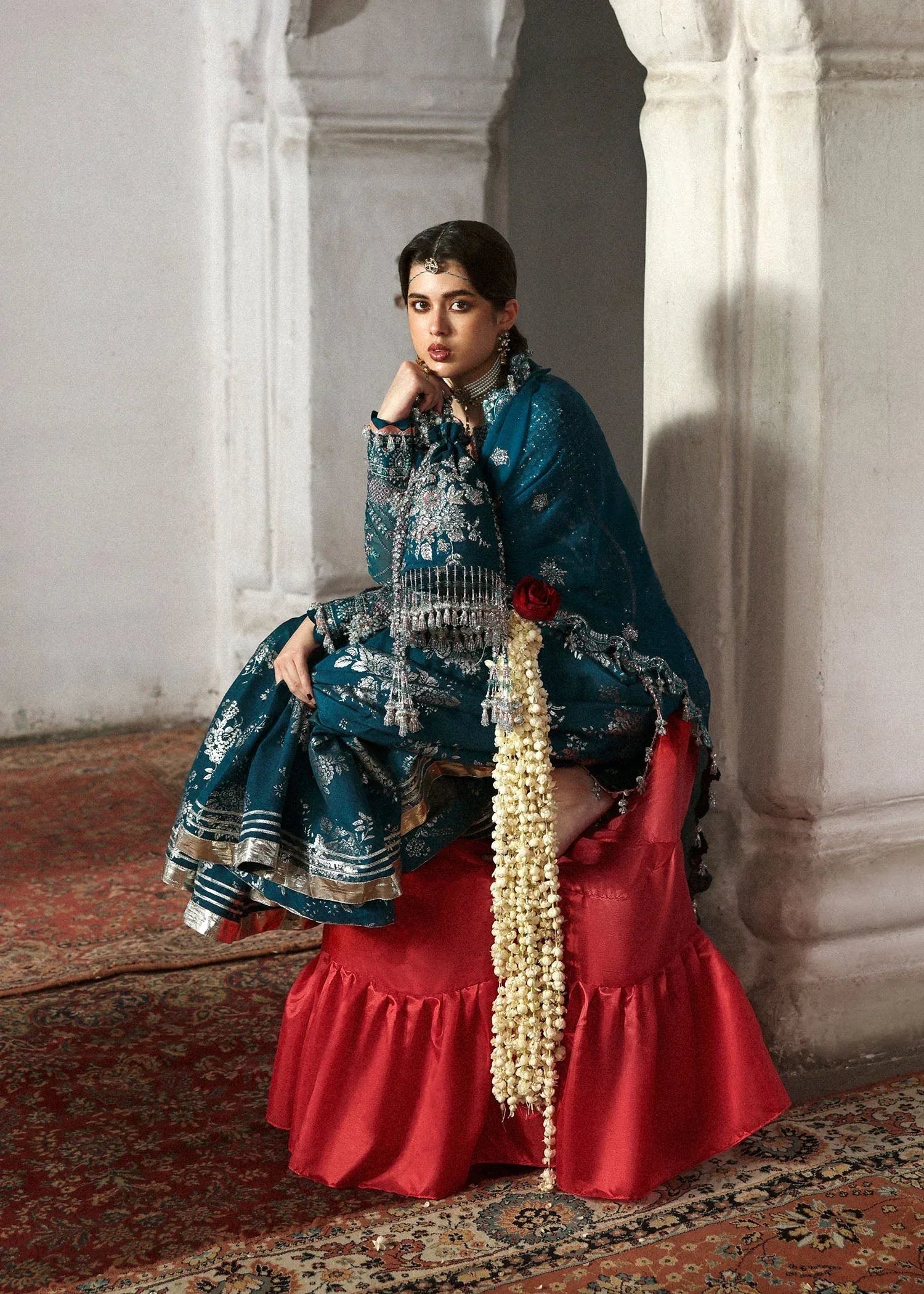 HUSSAIN REHAR ORGANZA UNSTITCHED EMB ZEBUNISA MAXI - City Cloth House