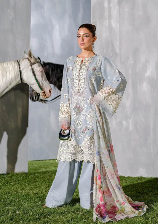 ELAF LAWN UNSTITCH EMB 3PC ELH-7B ISSABEL - City Cloth House