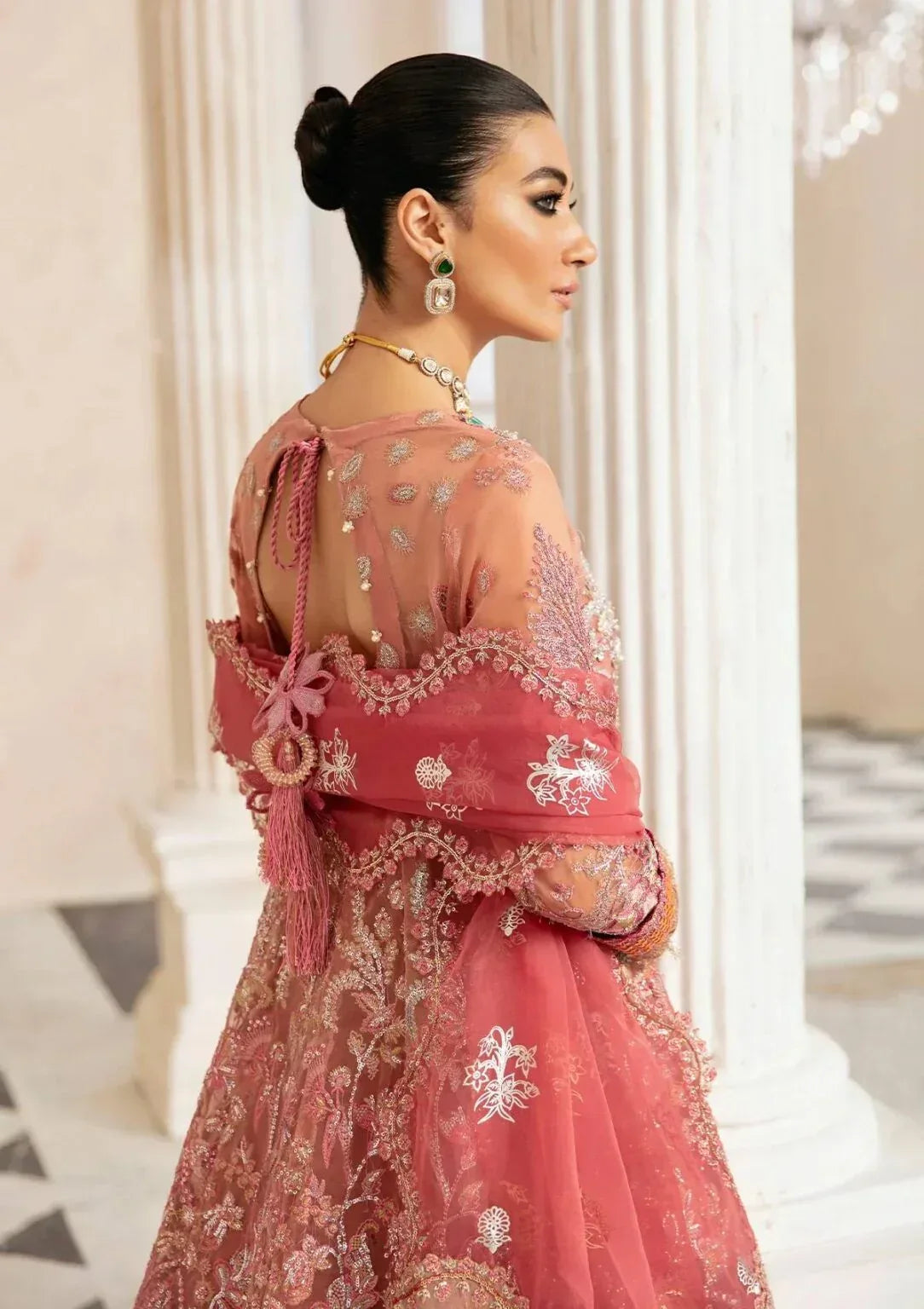 ELAF ORGANZA UNSTITCHED EMB MAXI - City Cloth House