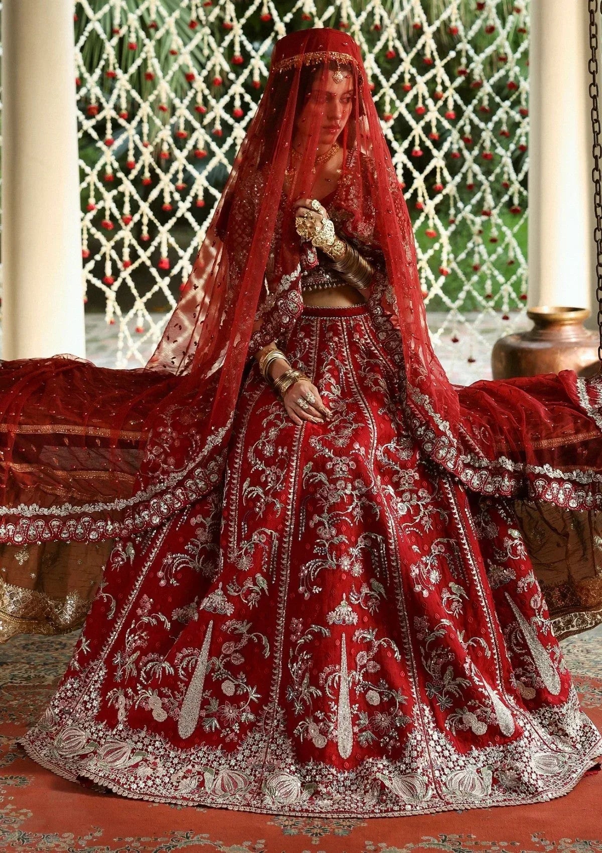 AFROZEH ORGANZA UNSTITCHED EMB SHEEN SUIT - City Cloth House