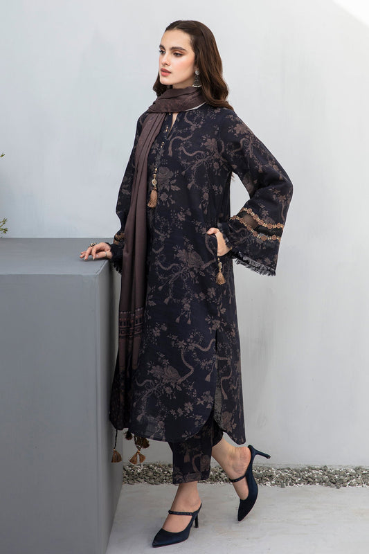 BAROQUE DHANAK PRINTED UNSTICHED 3PC