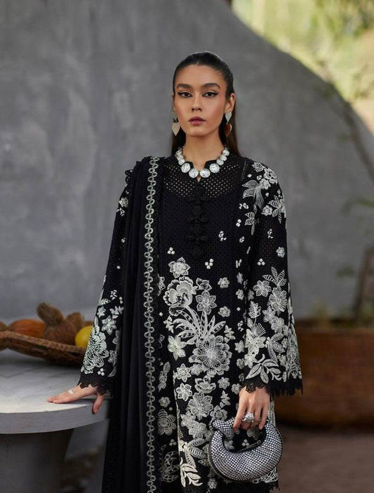 SUFFUSE LAWN LUXURY UNSTITCH EMB 3PC MEENAH (SU-01) - City Cloth House