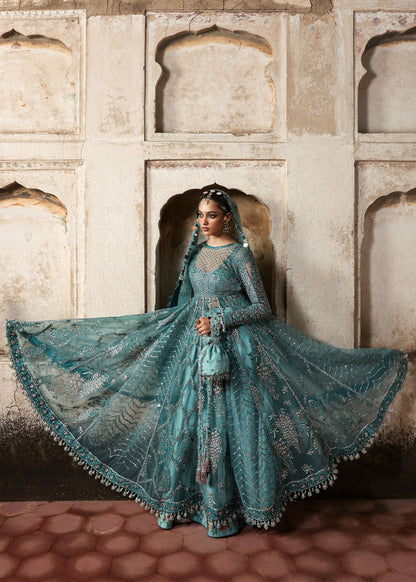 HUSSAIN REHAR ORGANZA UNSTITCHED EMB NAGMA MAXI