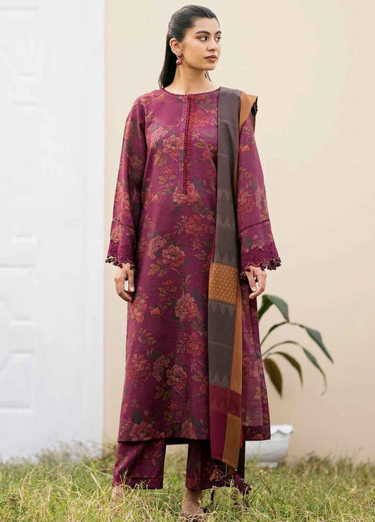 BAROQUE DHANAK PRINTED UNSTICHED 3PC
