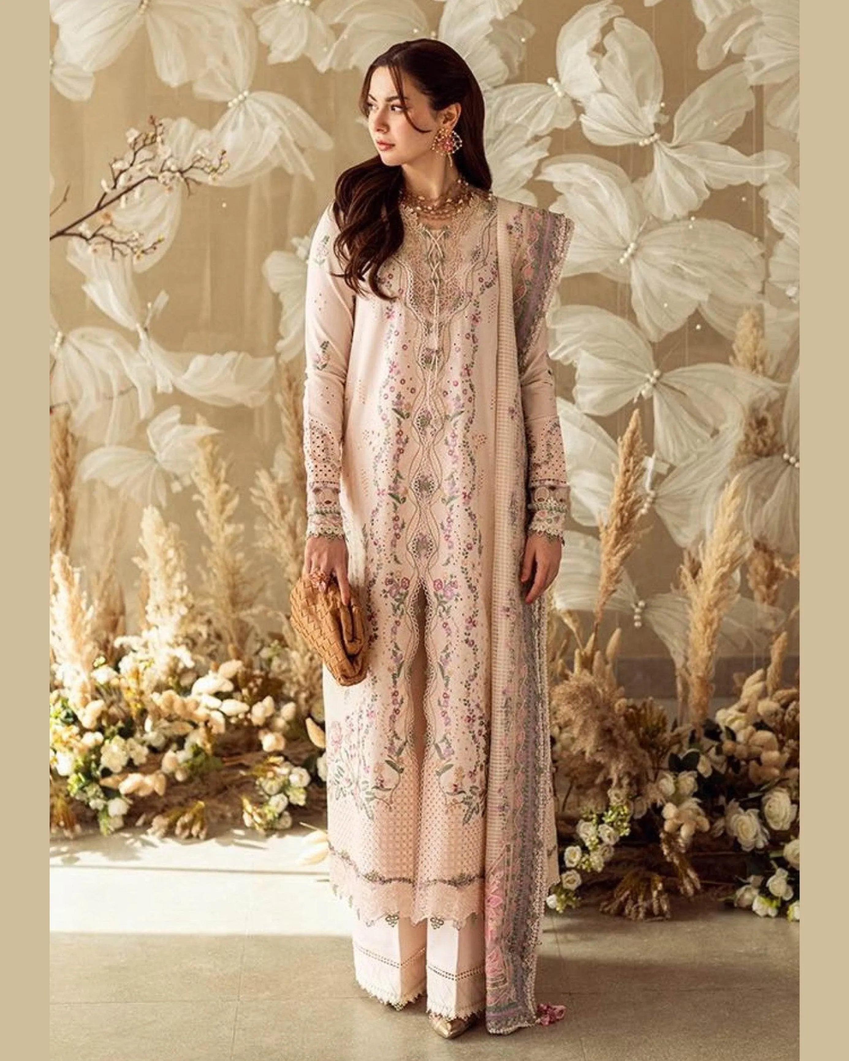 QALAMKAR LAWN UNSTITCHED EMB 3PC - City Cloth House