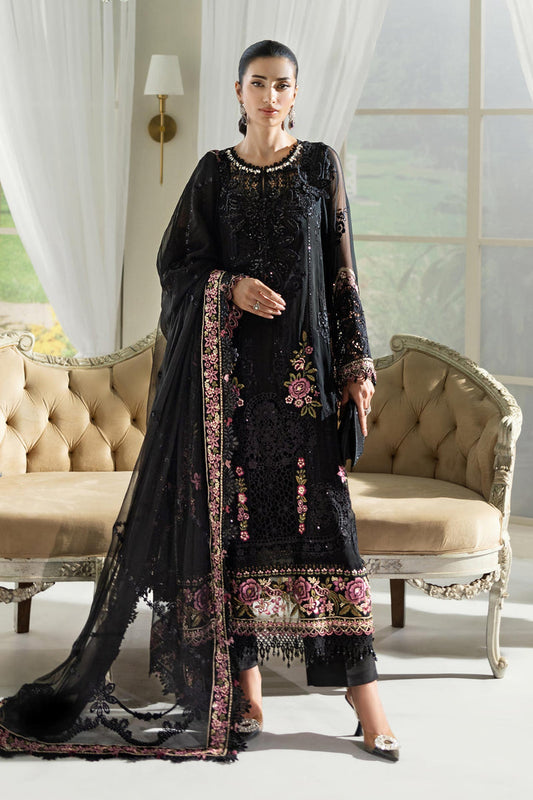 MARIA.B CHIFFON UNSTITCHED EMB D-4 SUIT