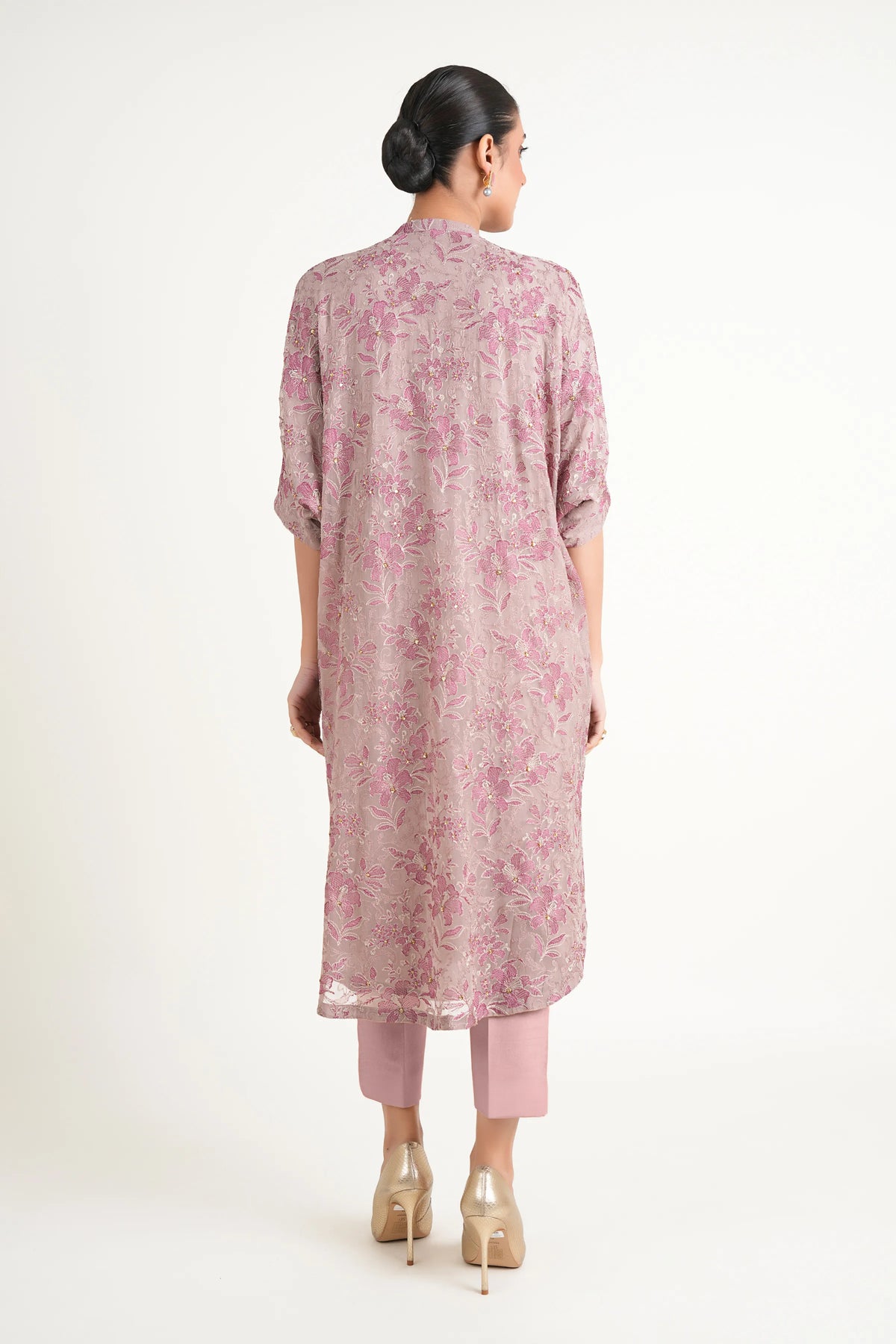 BAREEZE CHIFFON UNSTITCHED EMB NIGHTY QUEEN SUIT