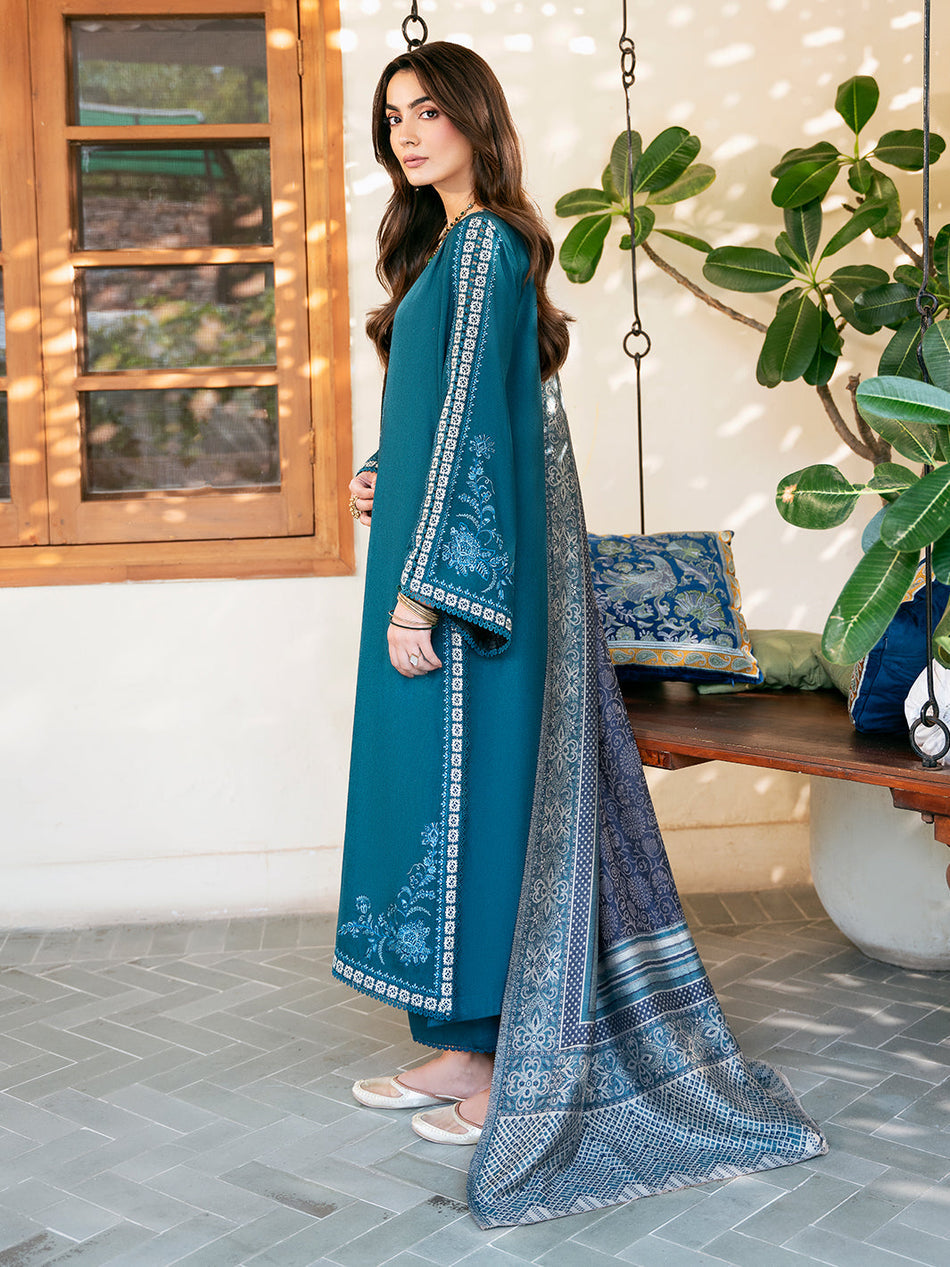 Nilofer | Emb Unstitched Dhanak 3pc