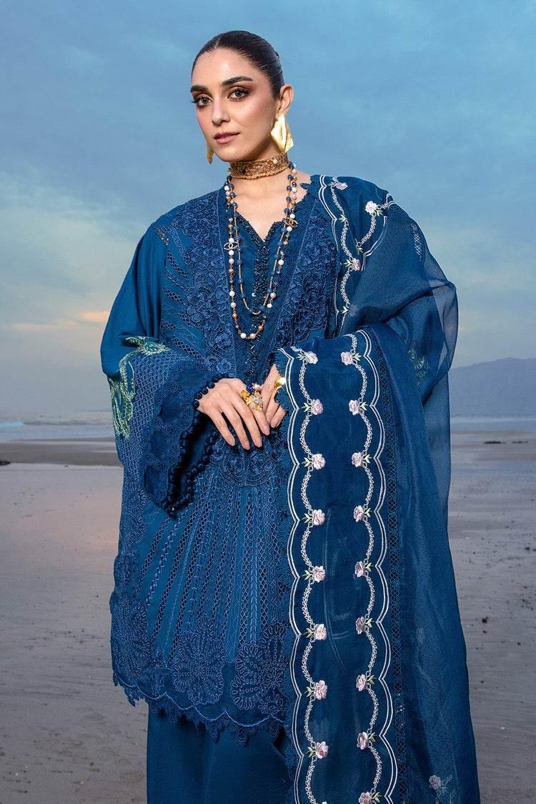 CRIMSON LAWN UNSTITCH EMB 3PC ULYSSES-MIDNIGHT (2B) - City Cloth House