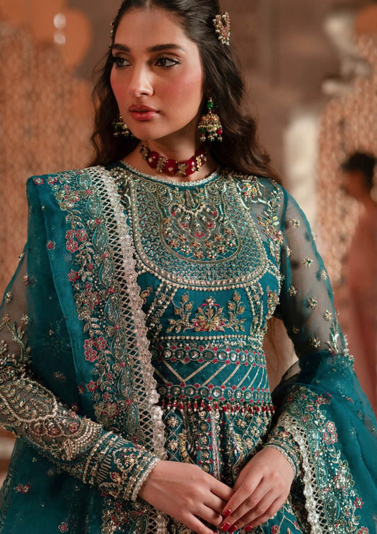 ZEVK BY BUSHRA ORGANZA UNSTITCHED EMB MAXI