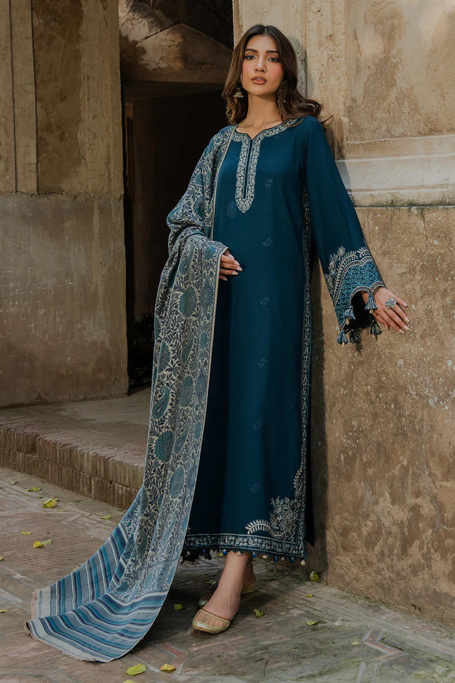 Zardozi | Emb Unstitched Dhanak 3pc