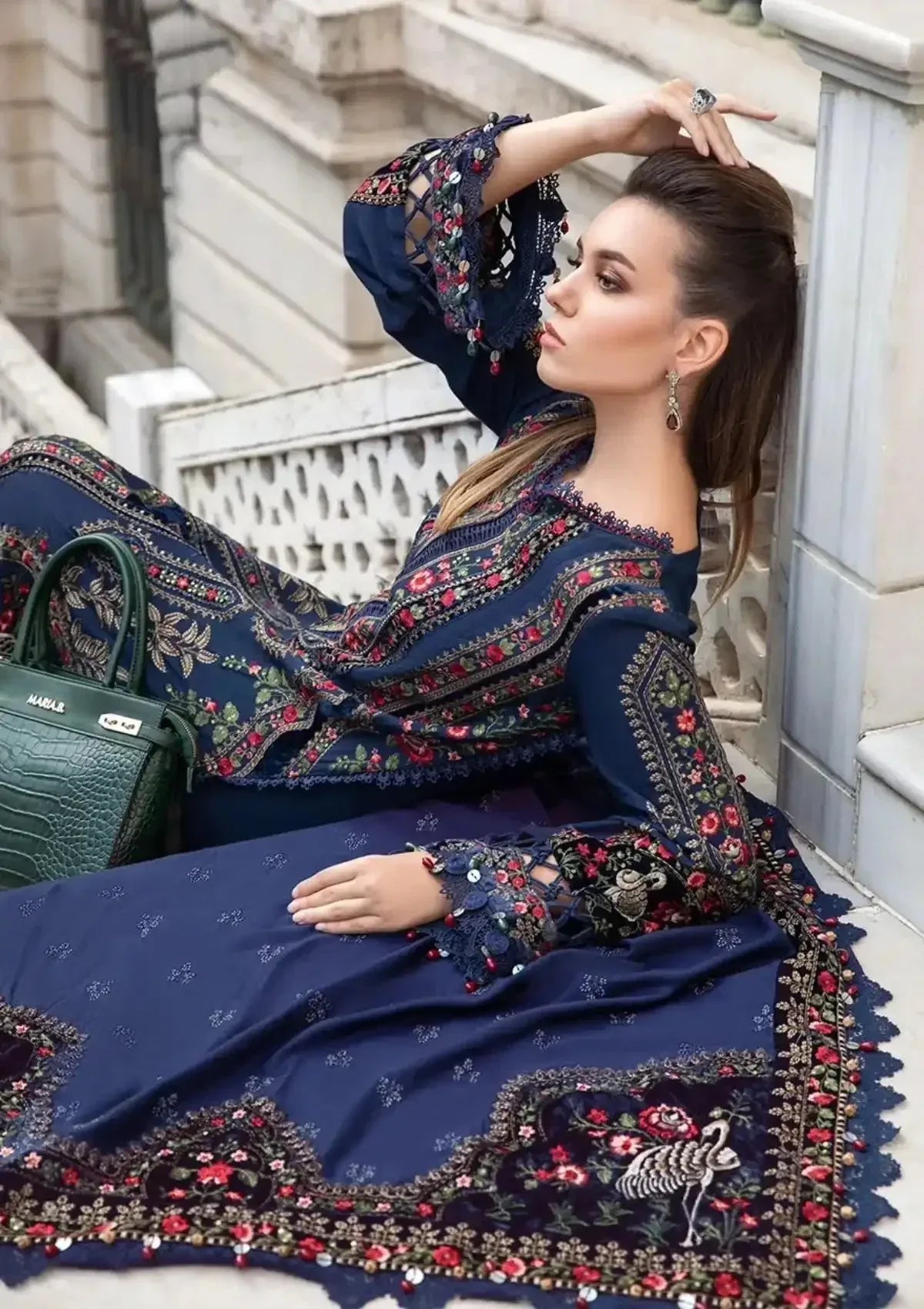 MARIA.B DHANAK PREMIUM UNSTITCHED EMB 3PC - City Cloth House