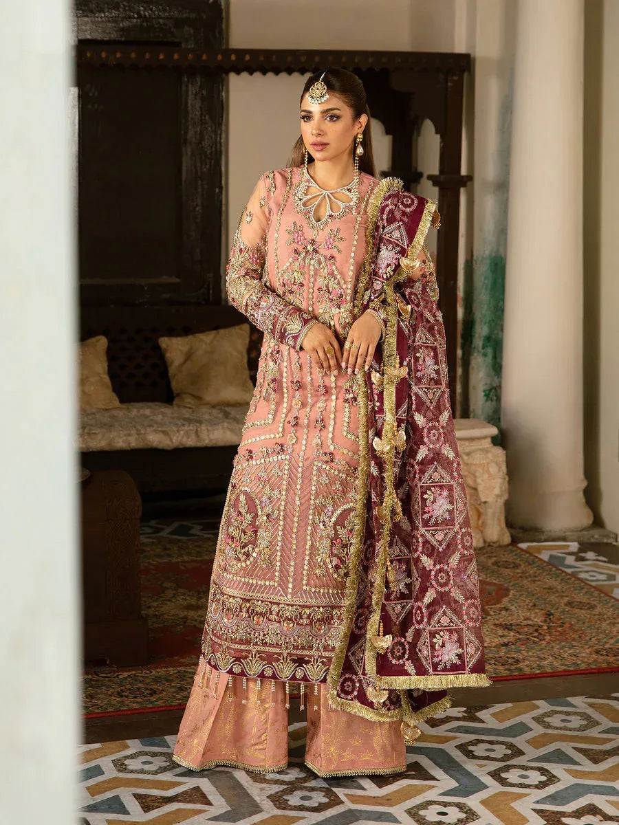 MARYAM HUSSAIN ORGANZA UNSTICH EMB SUIT - City Cloth House