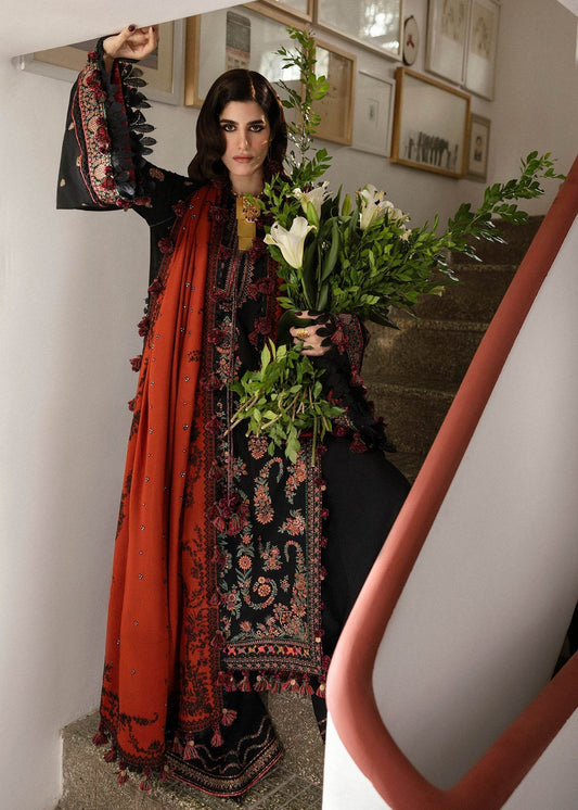 HUSSAIN REHAR LAWN UNSTITCHED EMB 3PC - City Cloth House