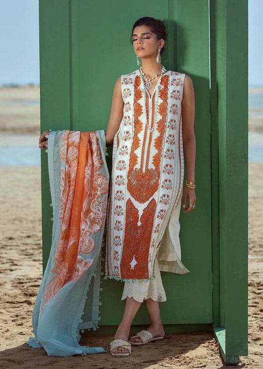 MARIA.B LAWN UNSTICH EMB 3PC 22’ (D#1-A) - City Cloth House