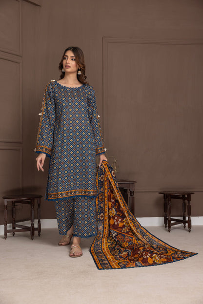 NISHAT KHADDAR UNSTITCHED PRINTED 3PC